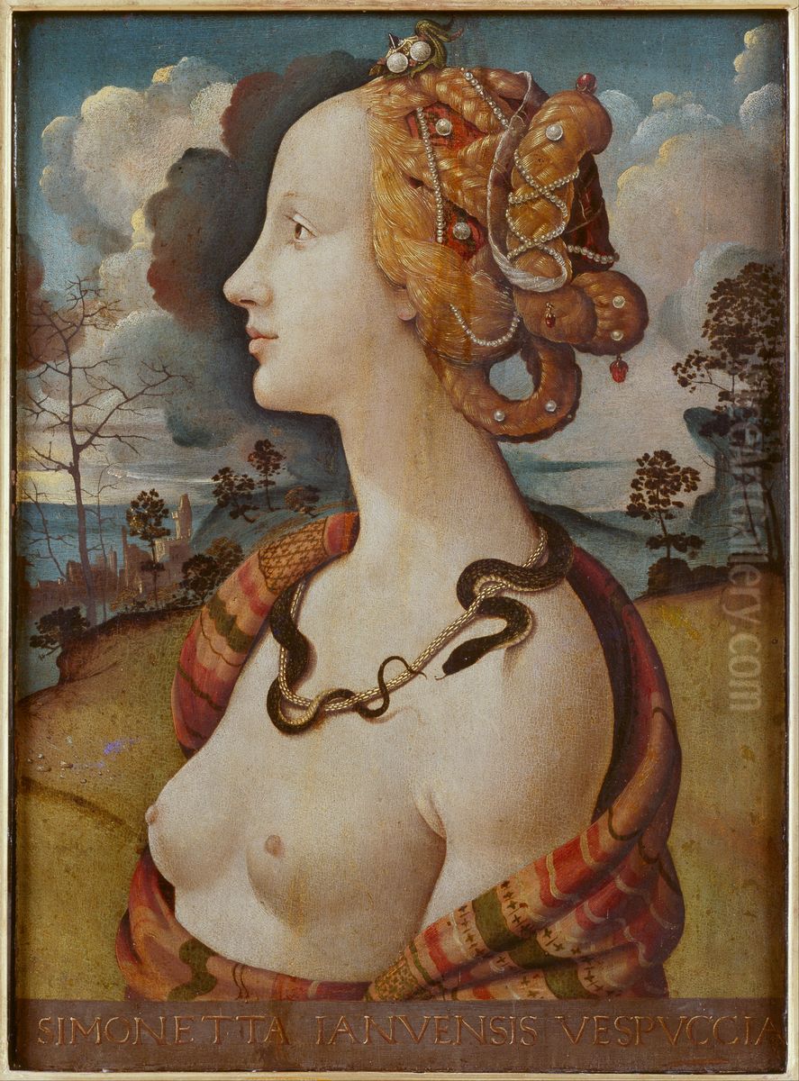 Portrait de femme dit de Simonetta Vespucci Oil Painting by Piero Di Cosimo