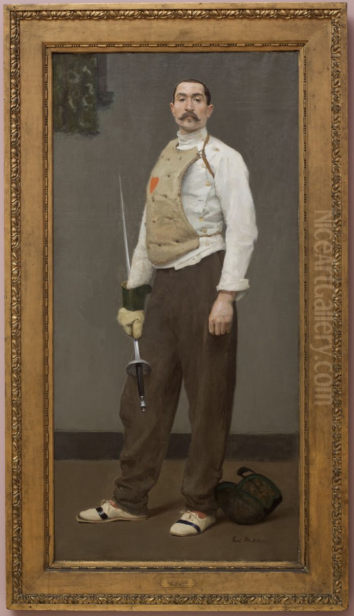 The Fencing Master Oil Painting by Gari Julius Melchers