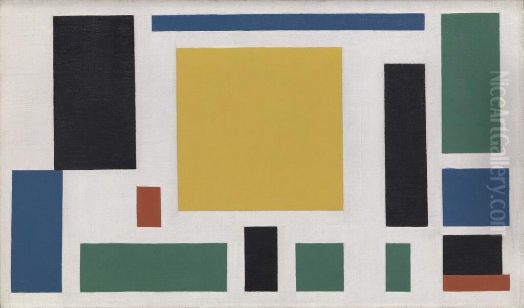 Composition VIII (The Cow) Oil Painting by Theo van Doesburg