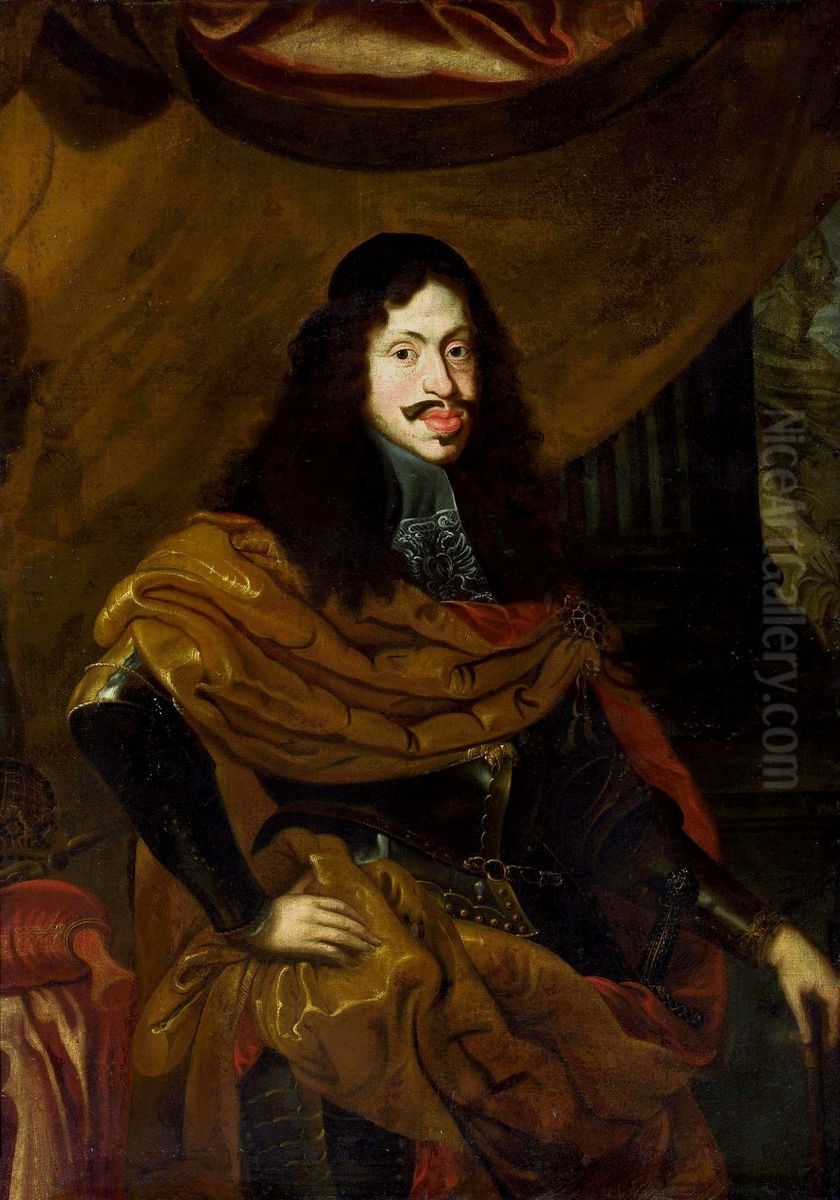 Portrait of emperor Leopold I Habsburg (1640-1705) Oil Painting by Benjamin Block