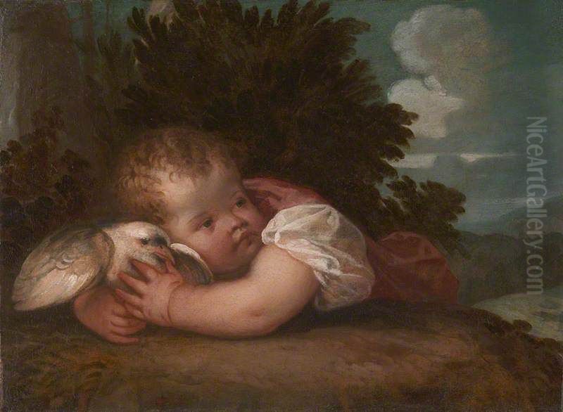 A Boy with a Bird Oil Painting by Titian