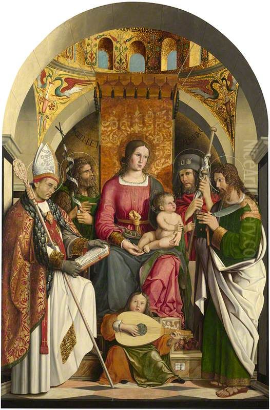 The Virgin and Child with Saints Oil Painting by Marco Marziale The Virgin and Child with Saints Oil Painting by Marco Marziale