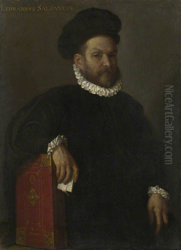 Portrait of Leonardo Salvagno (?) Oil Painting by Giovanni Battista Moroni