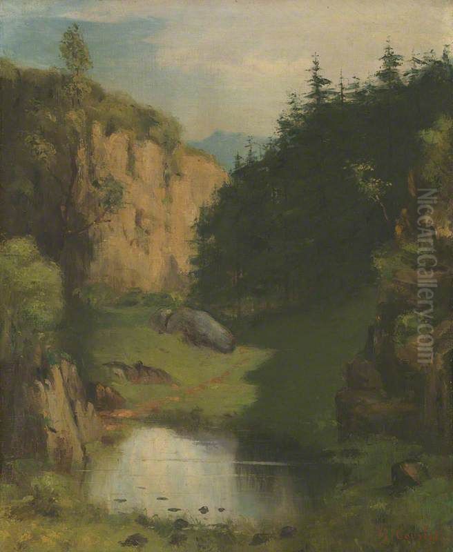 The Pool Oil Painting by Gustave Courbet