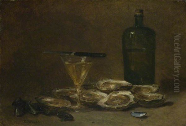 Still Life with Oysters Oil Painting by Philippe Rousseau
