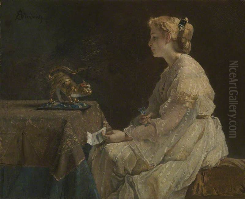 The Present Oil Painting by Alfred Stevens