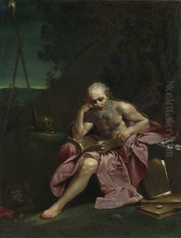 Saint Jerome in the Desert Oil Painting by Giuseppe Maria Crespi