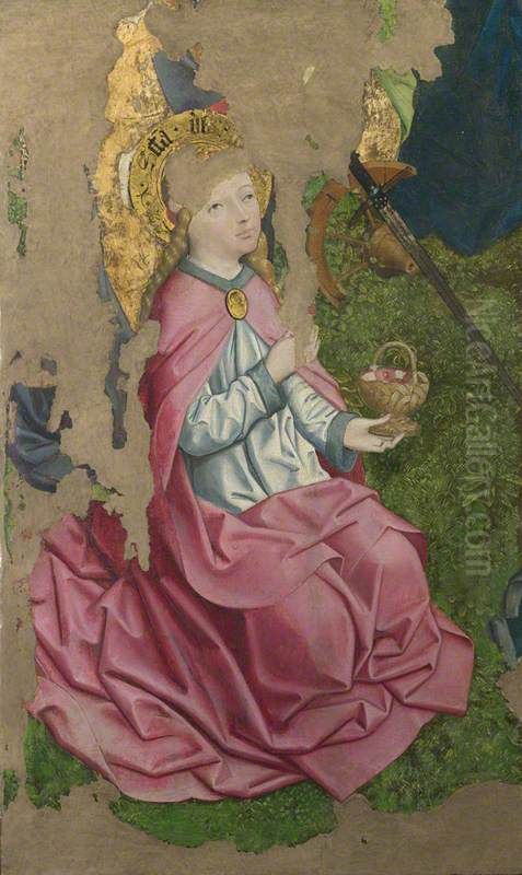 Saint Dorothy Oil Painting by Master of Liesborn