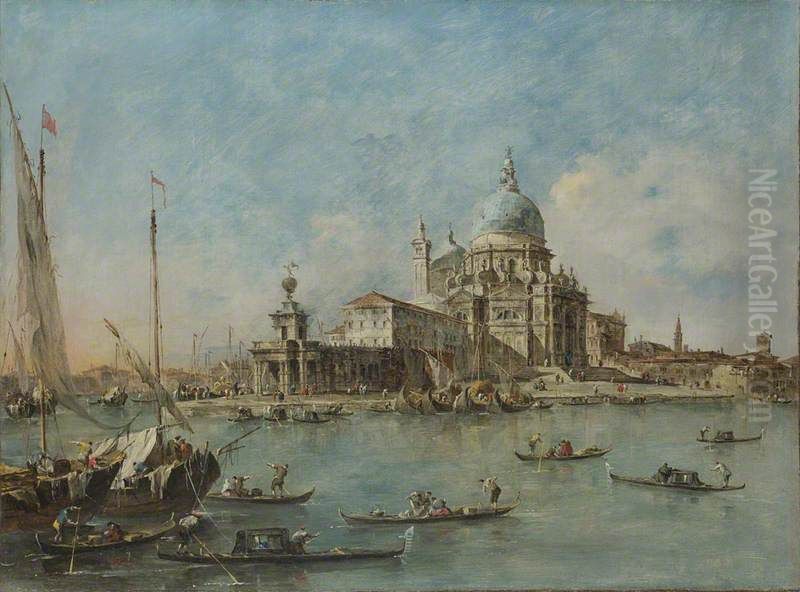 The Punta della Dogana Oil Painting by Francesco Guardi