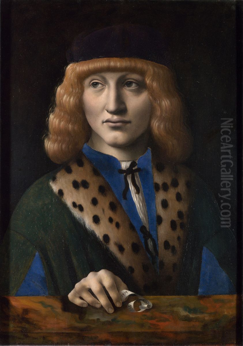 Portrait ofFrancesco di Bartolomeo Archinto. Oil Painting by Marco D'Oggiono