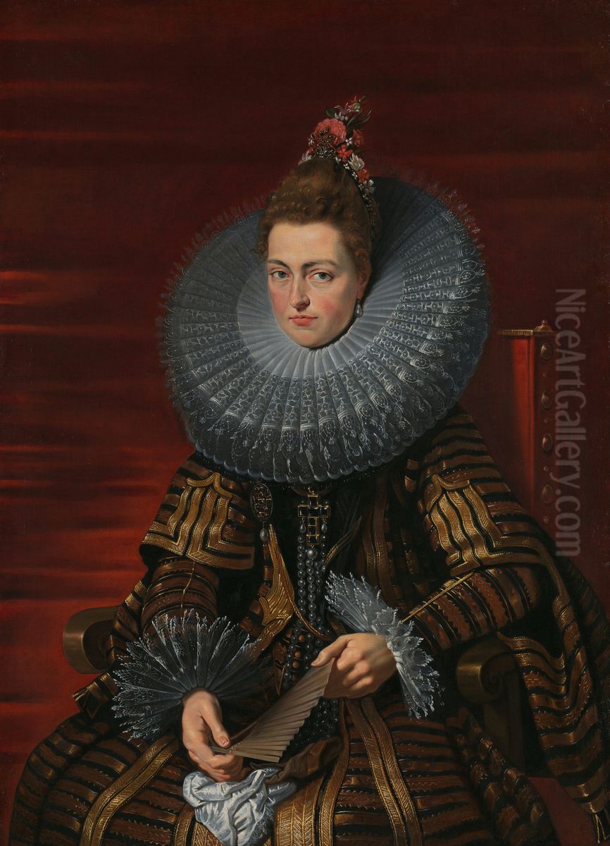 Portrait of Isabella Clara Eugenia Oil Painting by (studio of) Rubens, Peter Paul