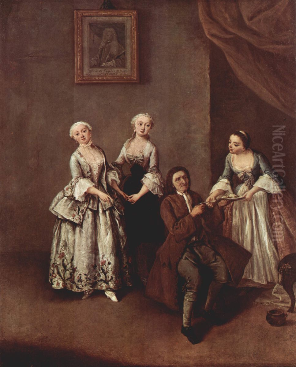 Familie Oil Painting by Pietro Longhi