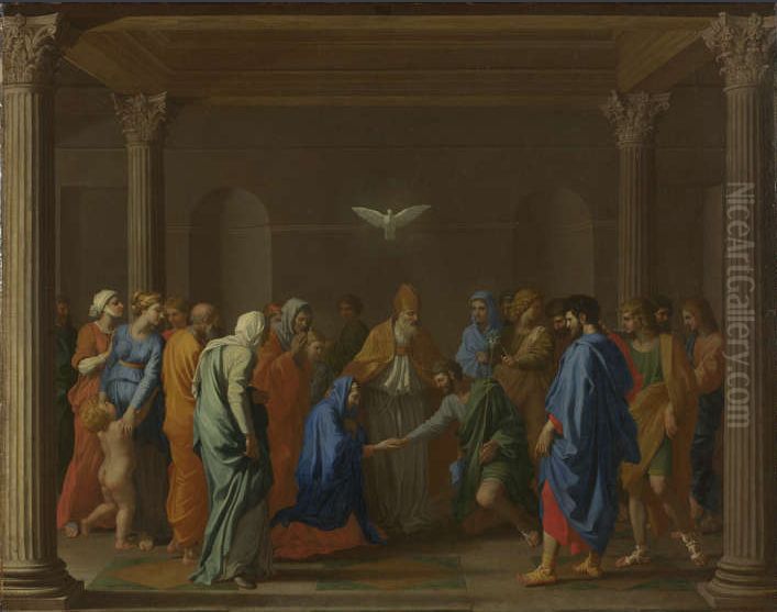 Seven Sacraments - Marriage I Oil Painting by Nicolas Poussin Seven Sacraments - Marriage I Oil Painting by Nicolas Poussin