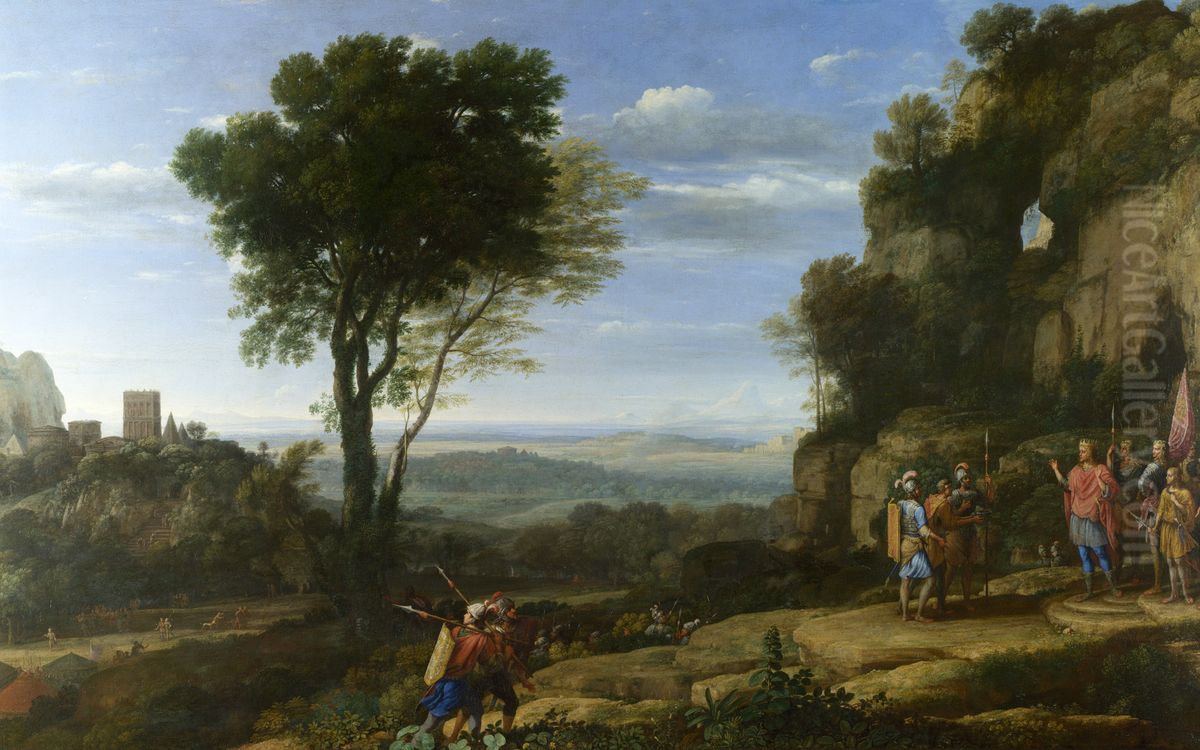 Landschaft mit David und den drei Heroen Oil Painting by Claude Lorrain (Claude Gellee)