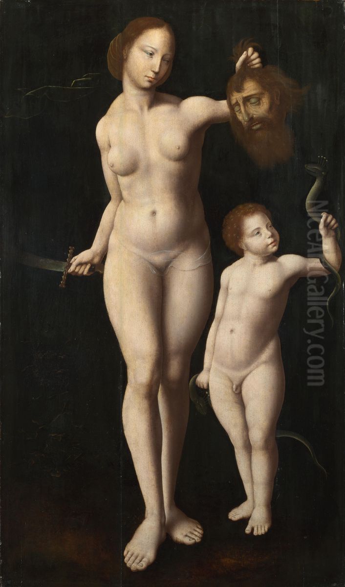Judith and the Infant Hercules Oil Painting by Master of the Mansi Magdalen