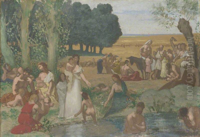 Summer Oil Painting by Pierre Puvis de Chavannes