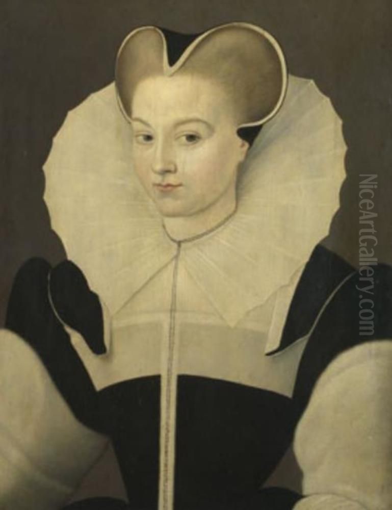 Portrait of a Young Woman Oil Painting by Francois, the Elder Quesnel