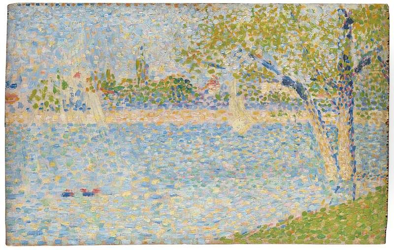 The Seine seen from La Grande Jatte Oil Painting by Georges Seurat