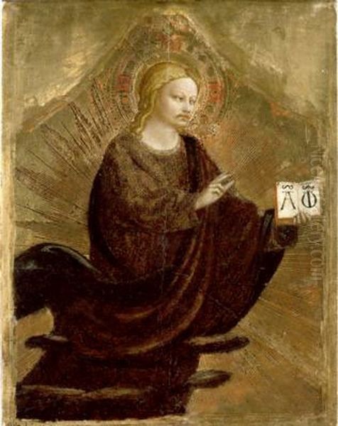 Blessing Redeemer Oil Painting by Fra Angelico