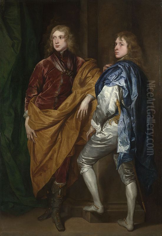 Portraits of Two Young Englishmen Oil Painting by Sir Anthony Van Dyck