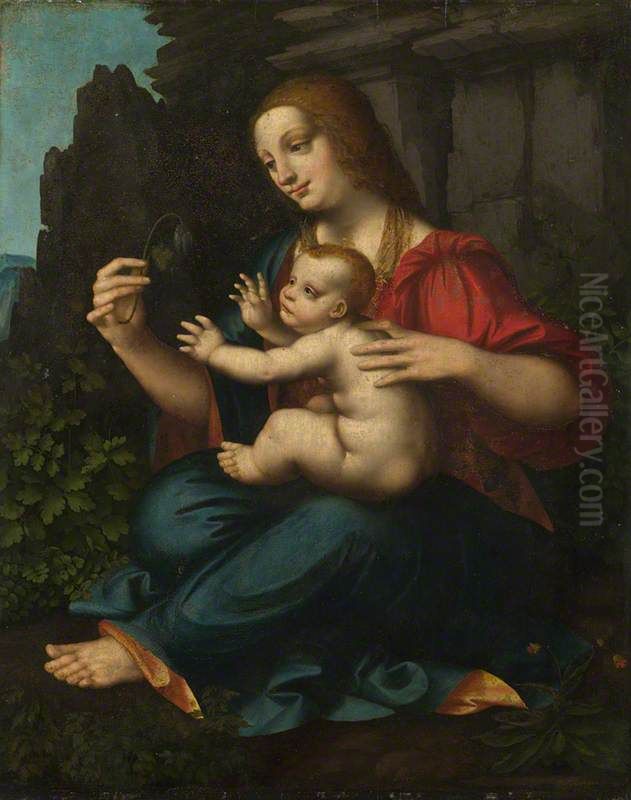 The Virgin and Child Oil Painting by Marco D'Oggiono