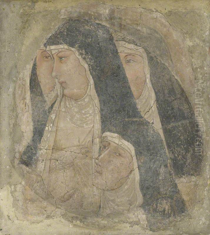 A Group of Poor Clares Oil Painting by Ambrogio Lorenzetti