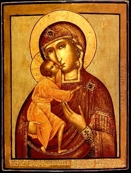 Theotokos Fyodorovskaya Oil Painting by unknown