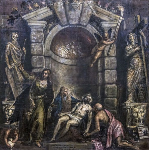 Pieta Oil Painting by Titian