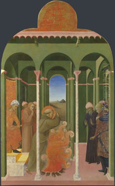 Saint Francis before the Sultan Oil Painting by Stefano di Giovanni