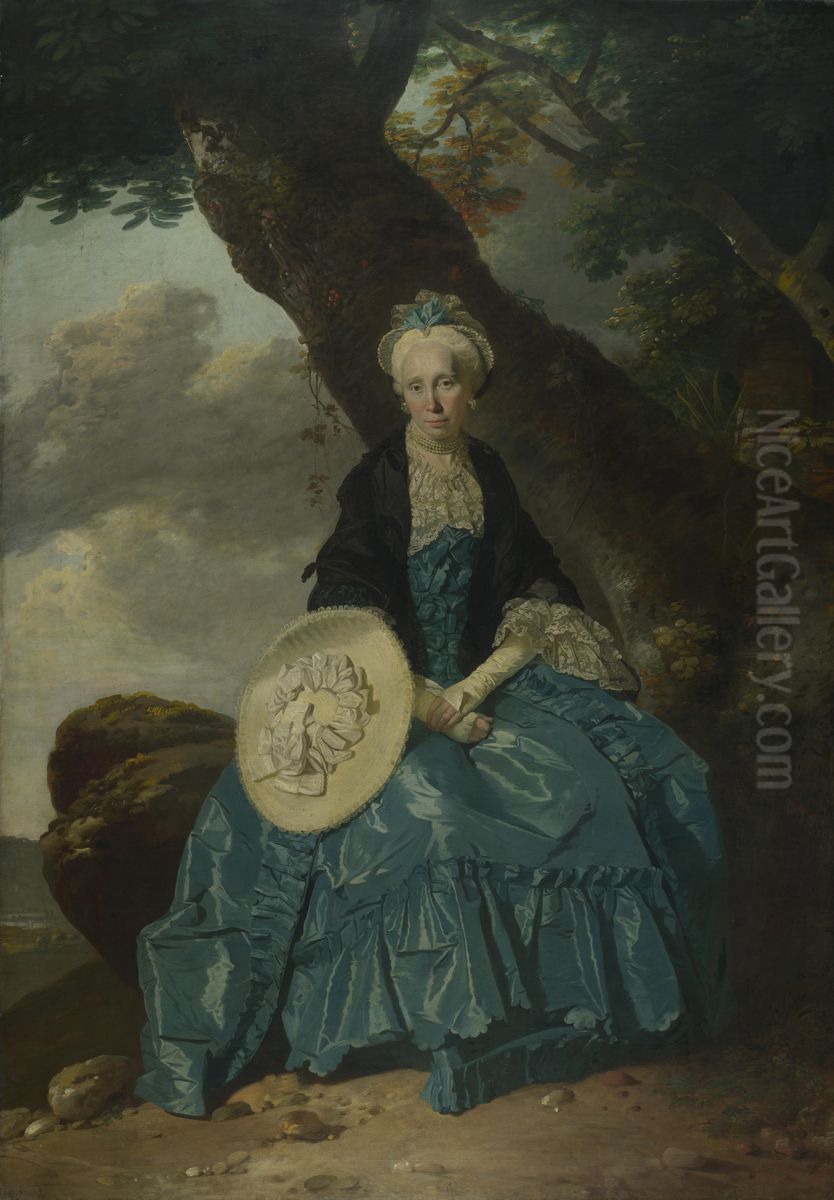 Mrs. Oswald Oil Painting by Johann Zoffany