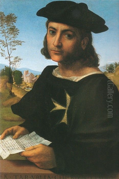 Portrait of a Knight of Rhodes Oil Painting by Francesco Franciabigio