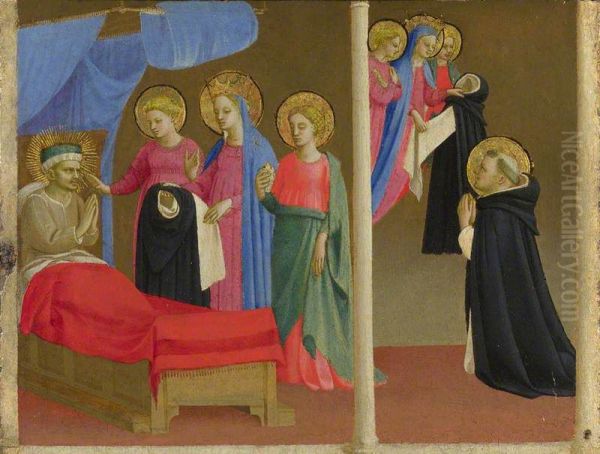 The Vision of the Dominican Habit Oil Painting by Fra Angelico