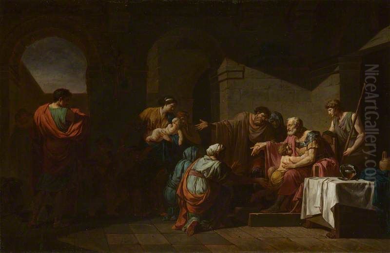 Belisarius receiving Hospitality from a Peasant Oil Painting by Jean-Francois-Pierre Peyron
