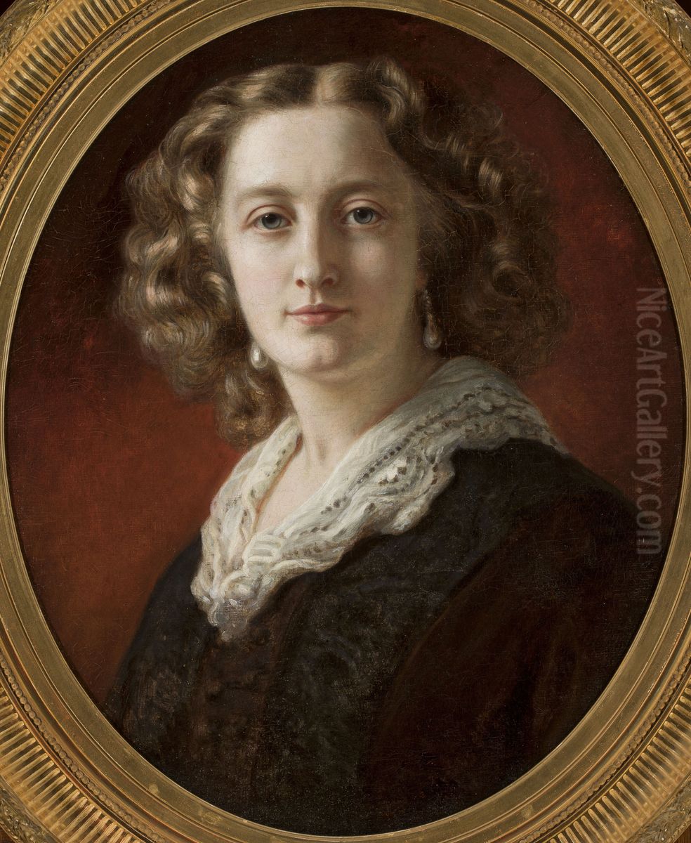 Portret Zofii z Branickich Odescalchi Oil Painting by Franz Xavier Winterhalter