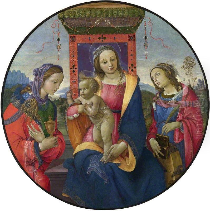 The Virgin and Child with Saints Oil Painting by Raffaellino del Garbo