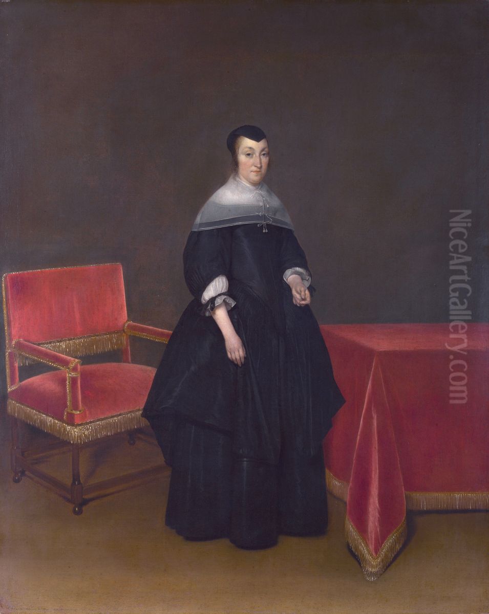 Portrait of Hermanna van der Cruis Oil Painting by Gerard Ter Borch