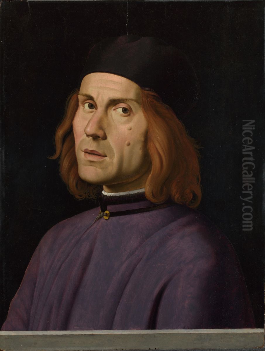 Portrait of Battista Fiera Oil Painting by Lorenzo Costa