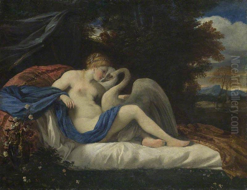 Leda and the Swan Oil Painting by Pier Francesco Mola
