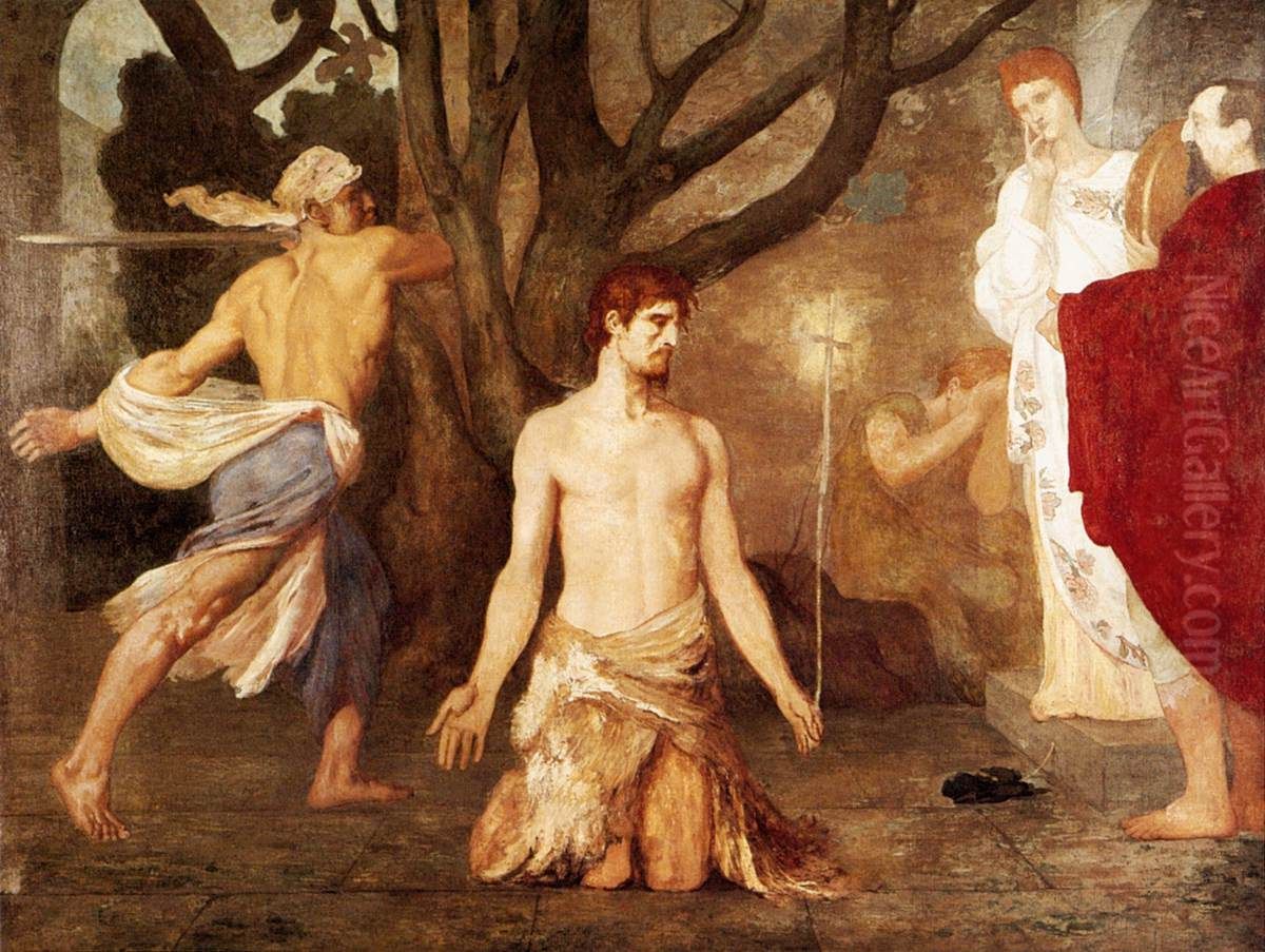 The Beheading of St John the Baptist Oil Painting by Pierre Puvis de Chavannes
