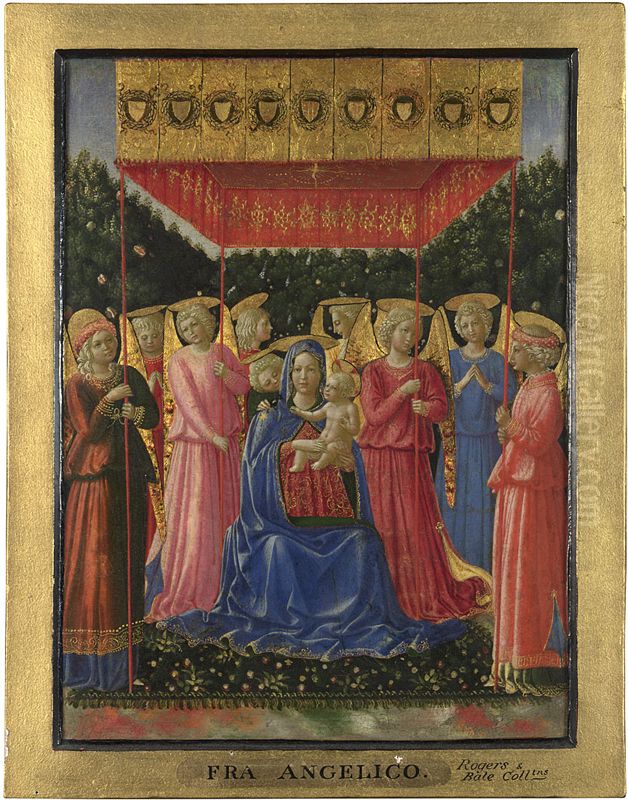 The Virgin and Child with Angels Oil Painting by Benozzo Gozzoli