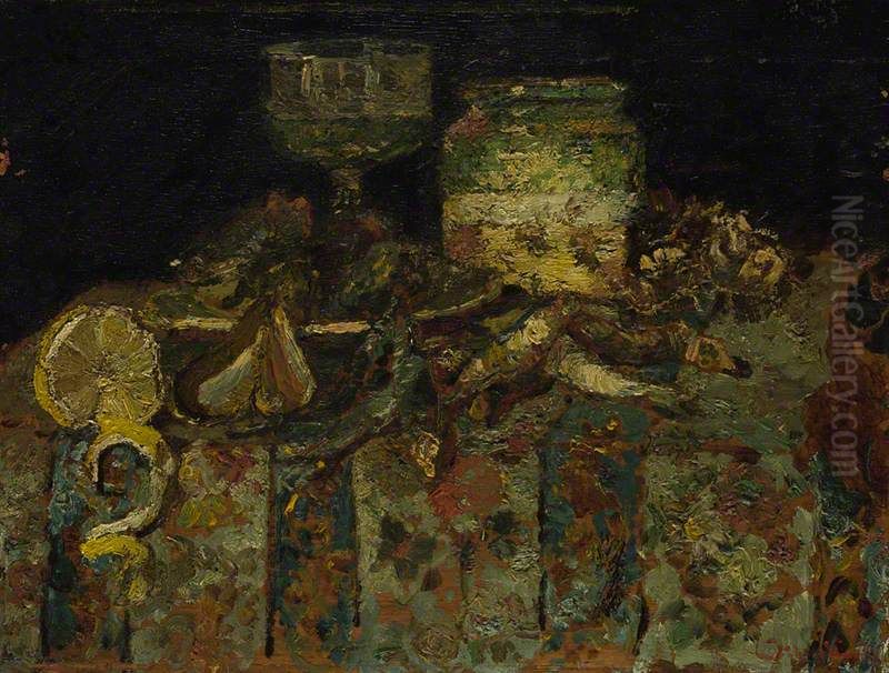 Oysters, Fish Oil Painting by Adolphe Joseph Thomas Monticelli