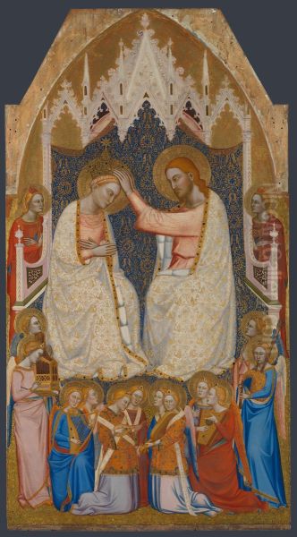 Central Main Tier Panel Oil Painting by Jacopo di Cione