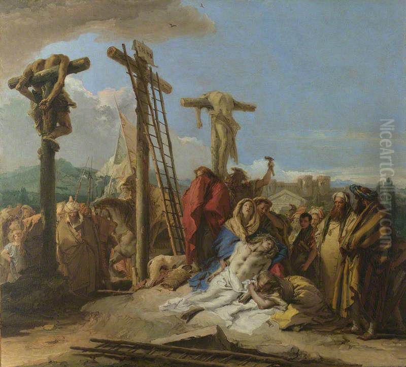The Lamentation at the Foot of the Cross Oil Painting by Giovanni Domenico Tiepolo