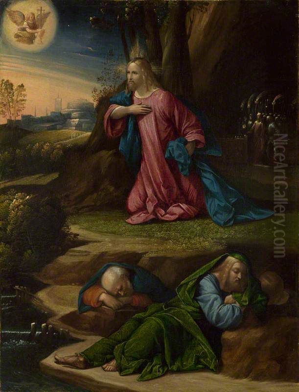 The Agony in the Garden Oil Painting by Benvenuto Tisi