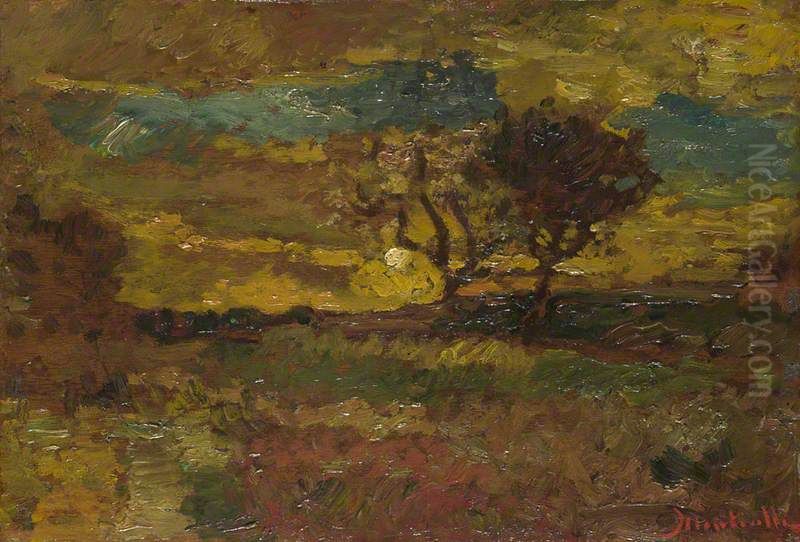 Sunrise Oil Painting by Adolphe Joseph Thomas Monticelli