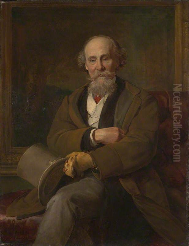 Portrait of Martin Colnaghi Oil Painting by John Callcott Horsley