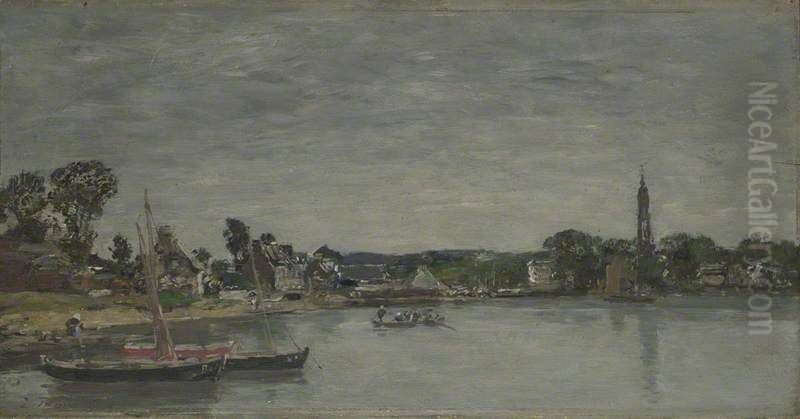 L\ Oil Painting by Eugene Louis Boudin