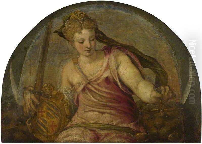 Justice Oil Painting by Giuseppe Porta Justice Oil Painting by Giuseppe Porta