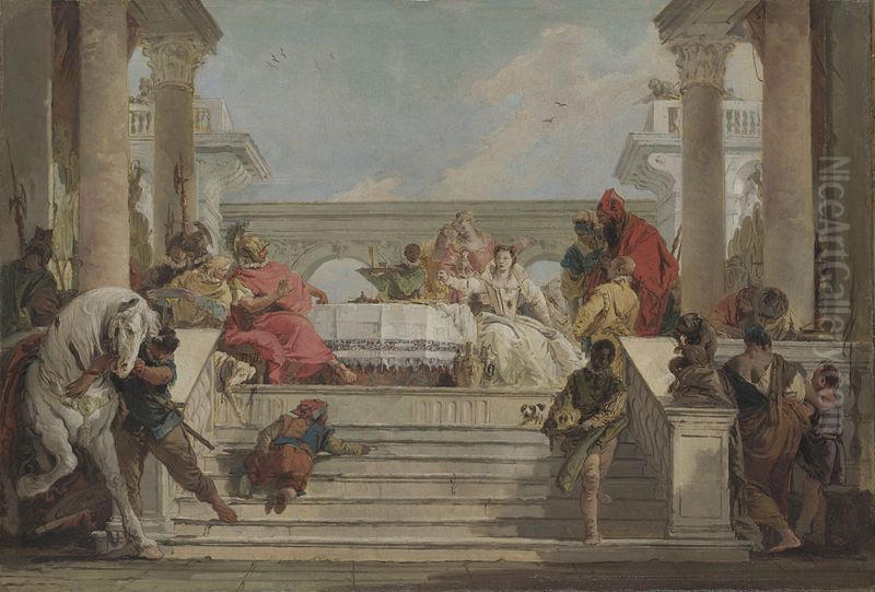 The Banquet of Cleopatra Oil Painting by Giovanni Battista Tiepolo