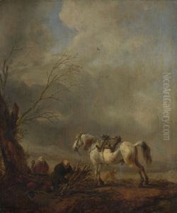 Paard met pakzadel